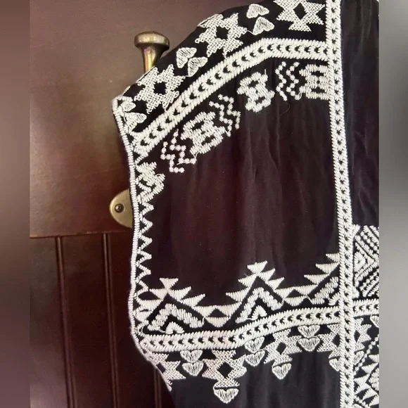 SAVANNA JANE Embroidered Tunic Boho Western Folk Southwestern Coverup | Size S - Picture 5 of 11